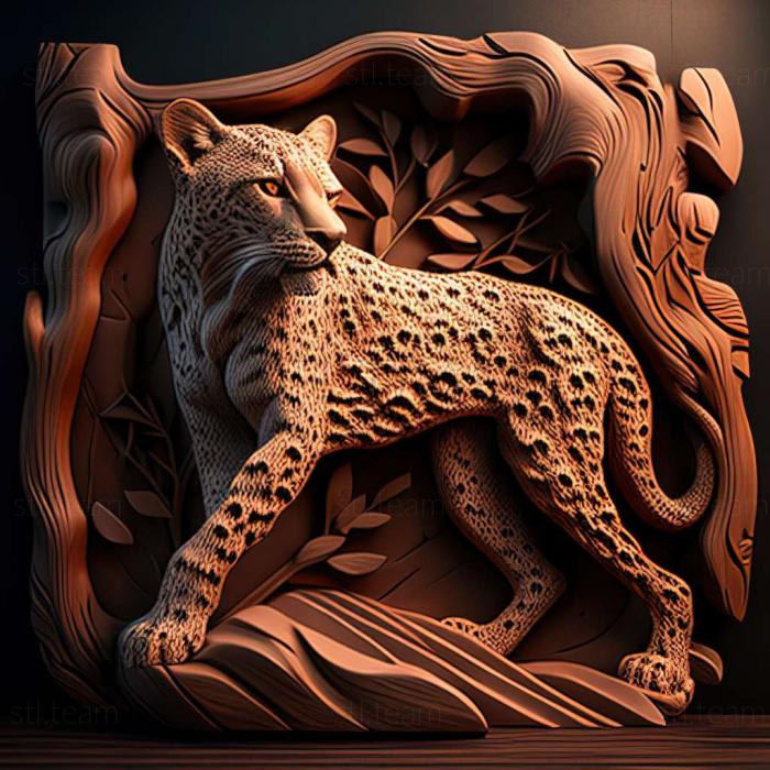 3D model leopard (STL)